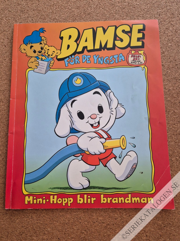 Framsida på Bamse för de yngsta #7 - Mini-Hopp blir brandman (2021)