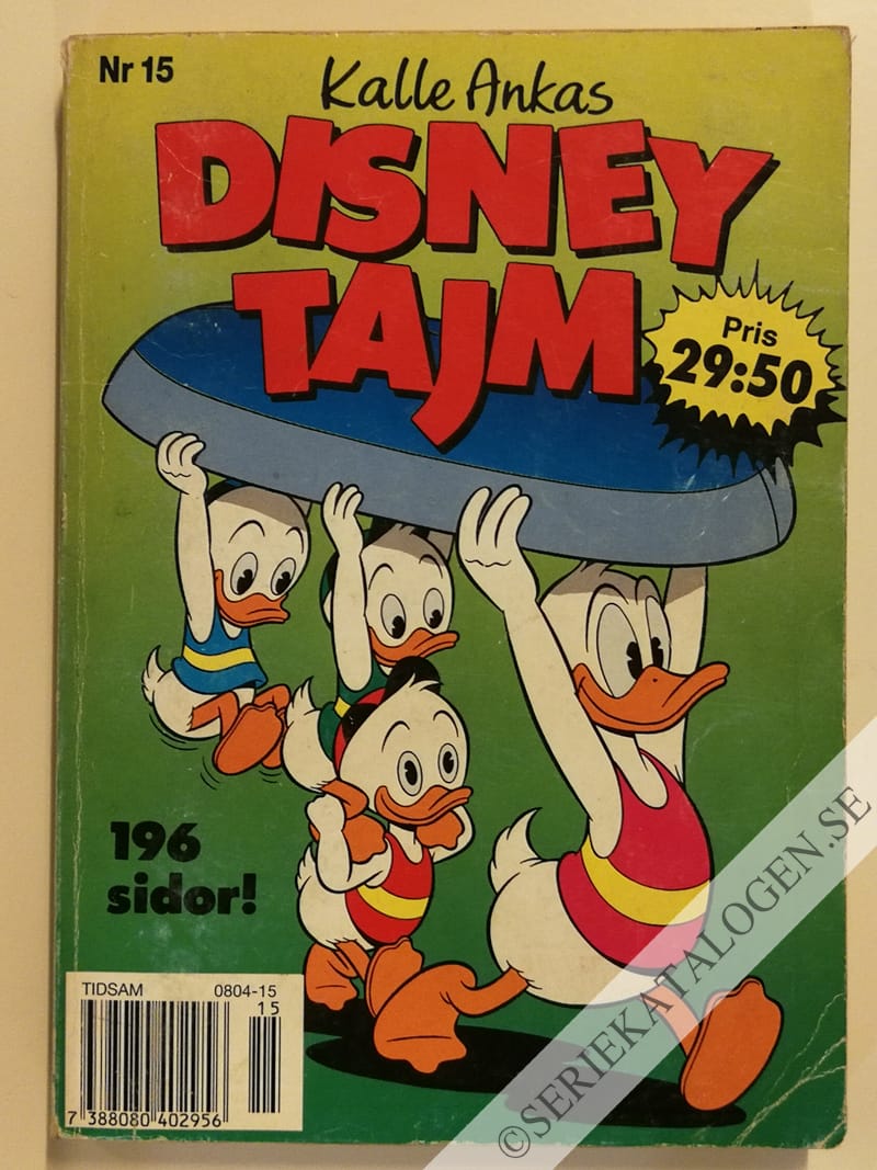 Framsida på Kalle Ankas Disneytajm #15 (1996)