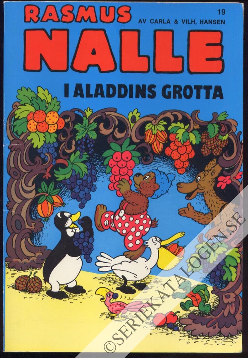Framsida på Rasmus Nalle i Aladdins grotta (1979)
