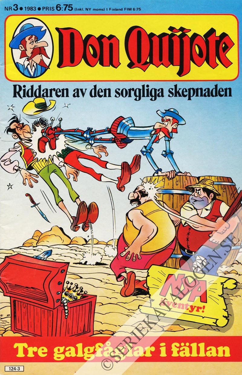 Framsida på Don Quijote Tre galgfångar i fällan (1983)