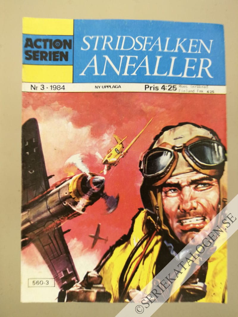 Framsida på Actionserien #3 - Stridsfalken anfaller (1984)