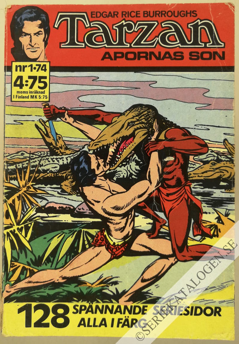 Framsida på Tarzan seriepocket #1 (1974)
