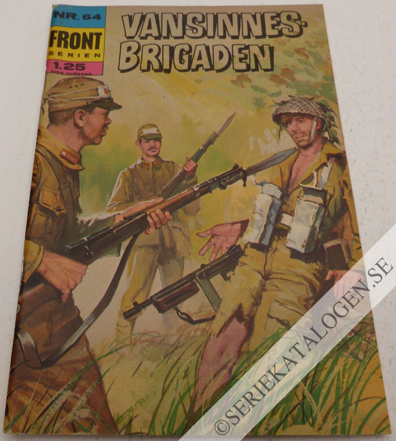 Framsida på Frontserien #64 - Vansinnesbrigaden (1970)
