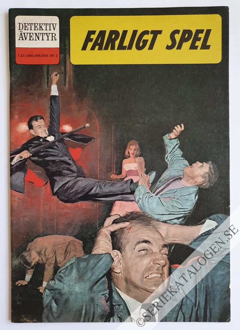 Framsida på Detektiväventyr Farligt spel (1962)