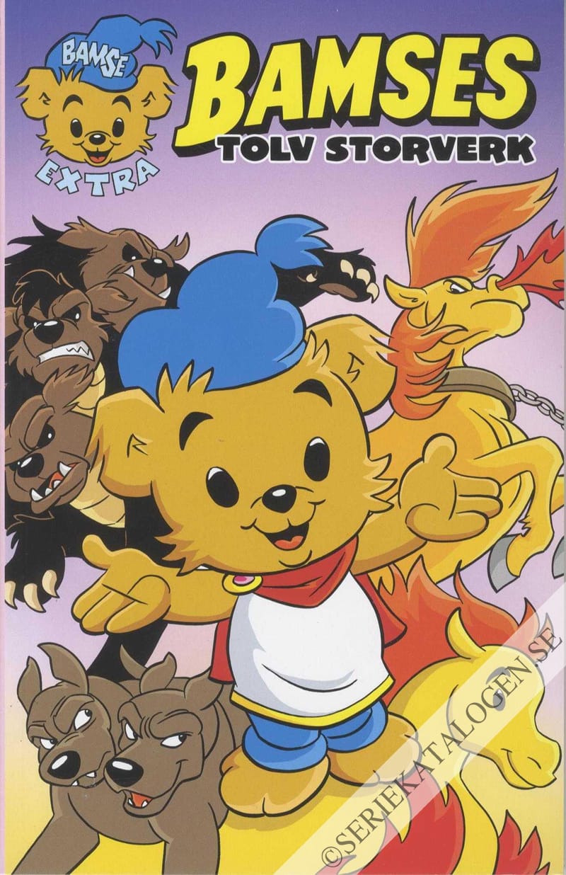 Framsida på Bamse-extra Bamses tolv storverk (2021)