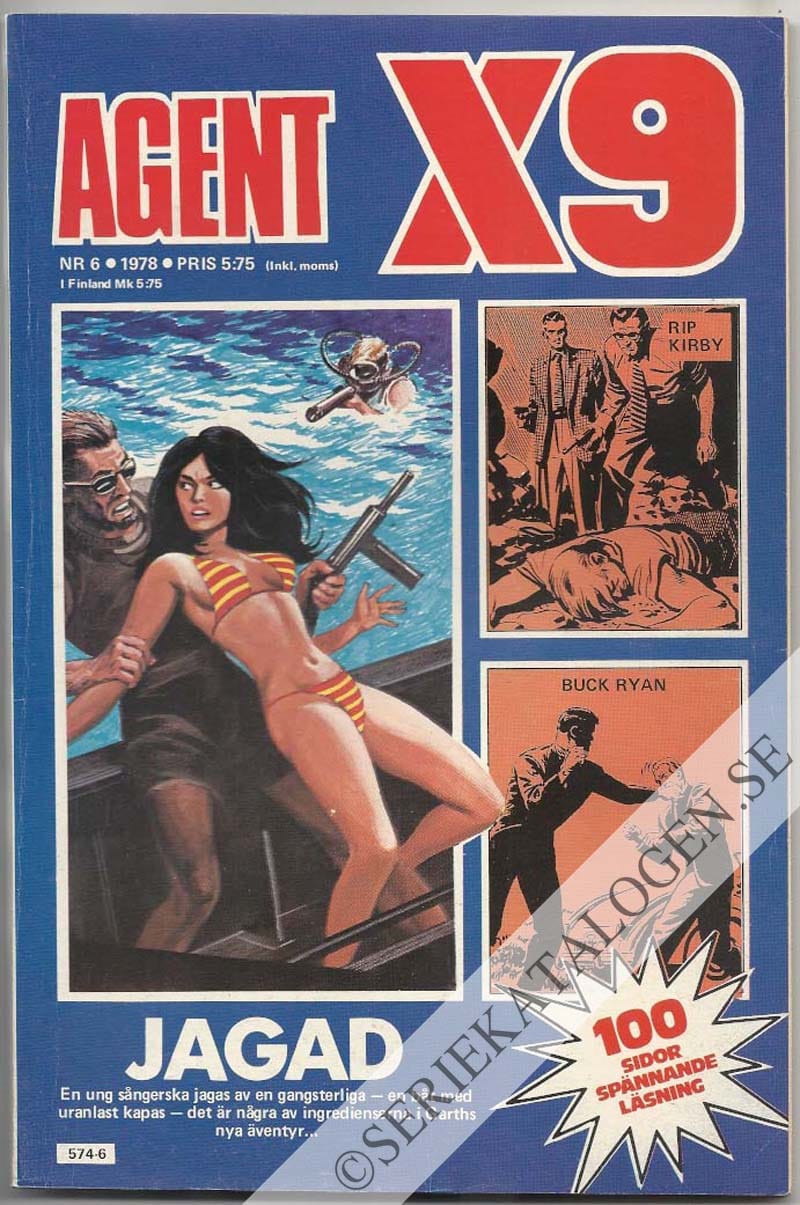 Framsida på Agent X9 #6 (1978)