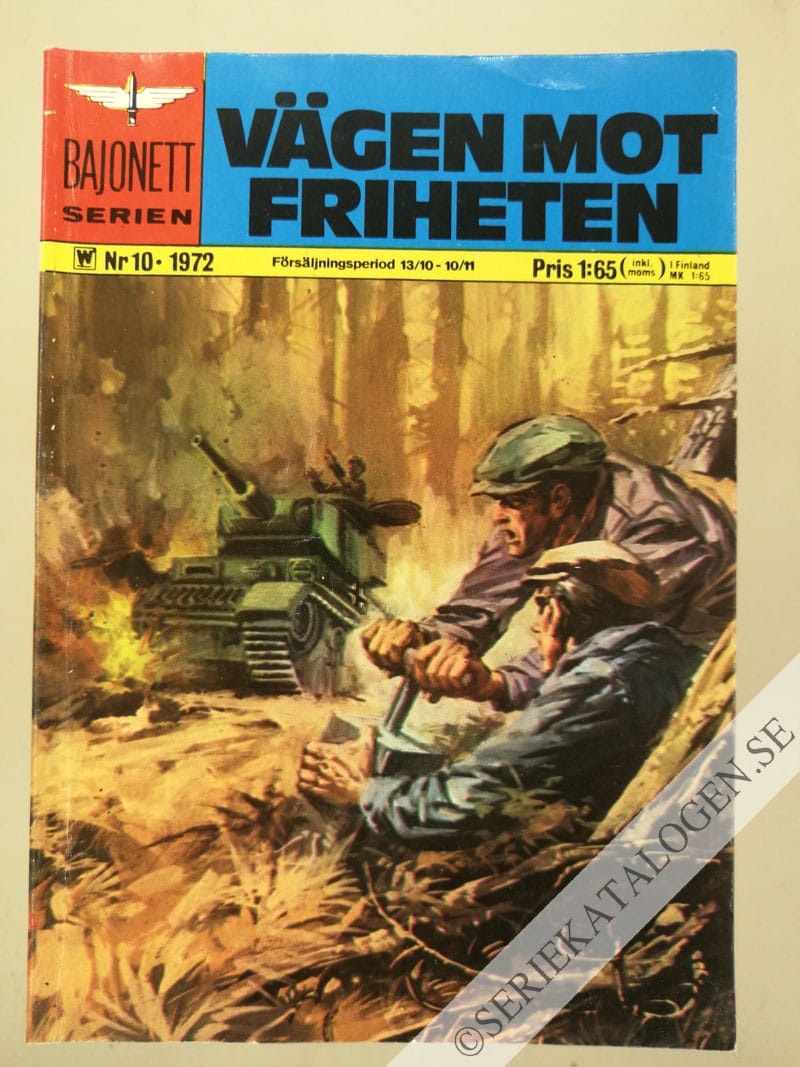 Framsida på Bajonettserien Vägen mot friheten (1972)