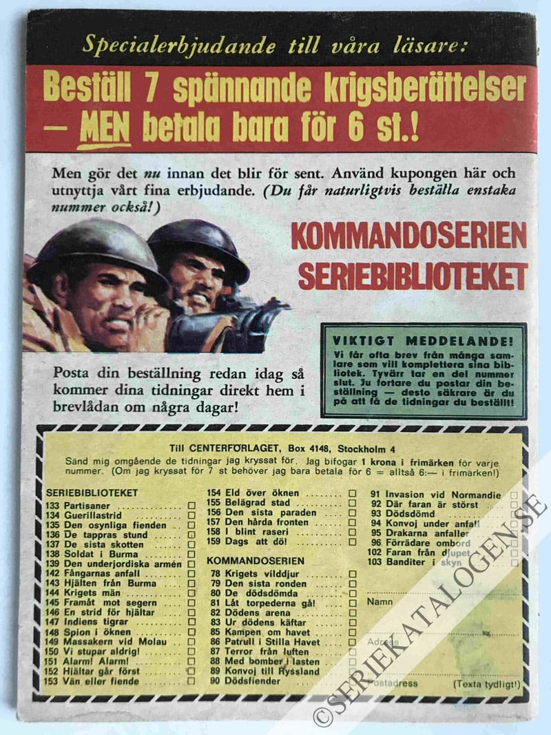 Baksida på Kraschlandning (1967)