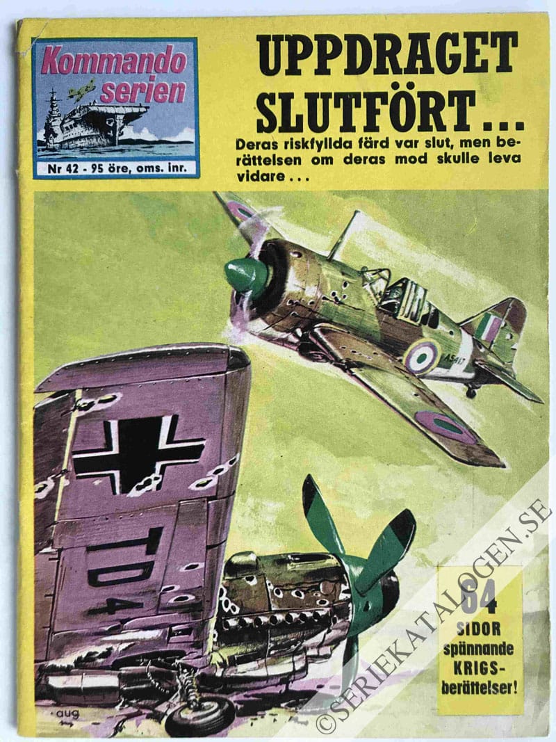 Framsida på Kommandoserien Uppdraget slutfört (1964)