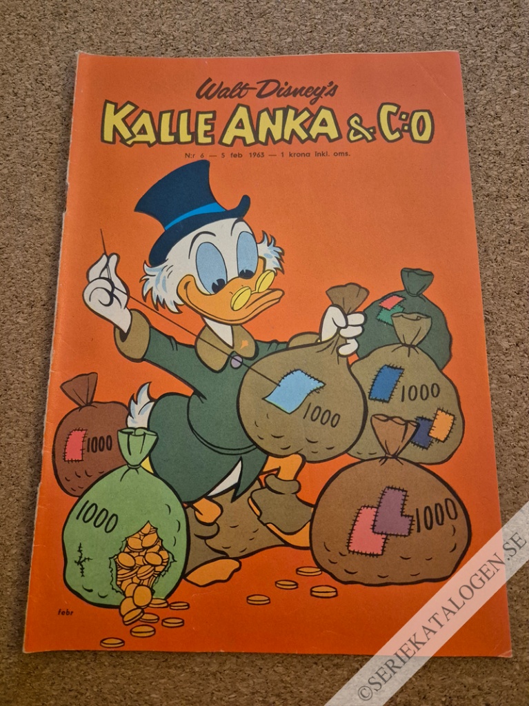 Framsida på Kalle Anka & C:o #6 (1963)