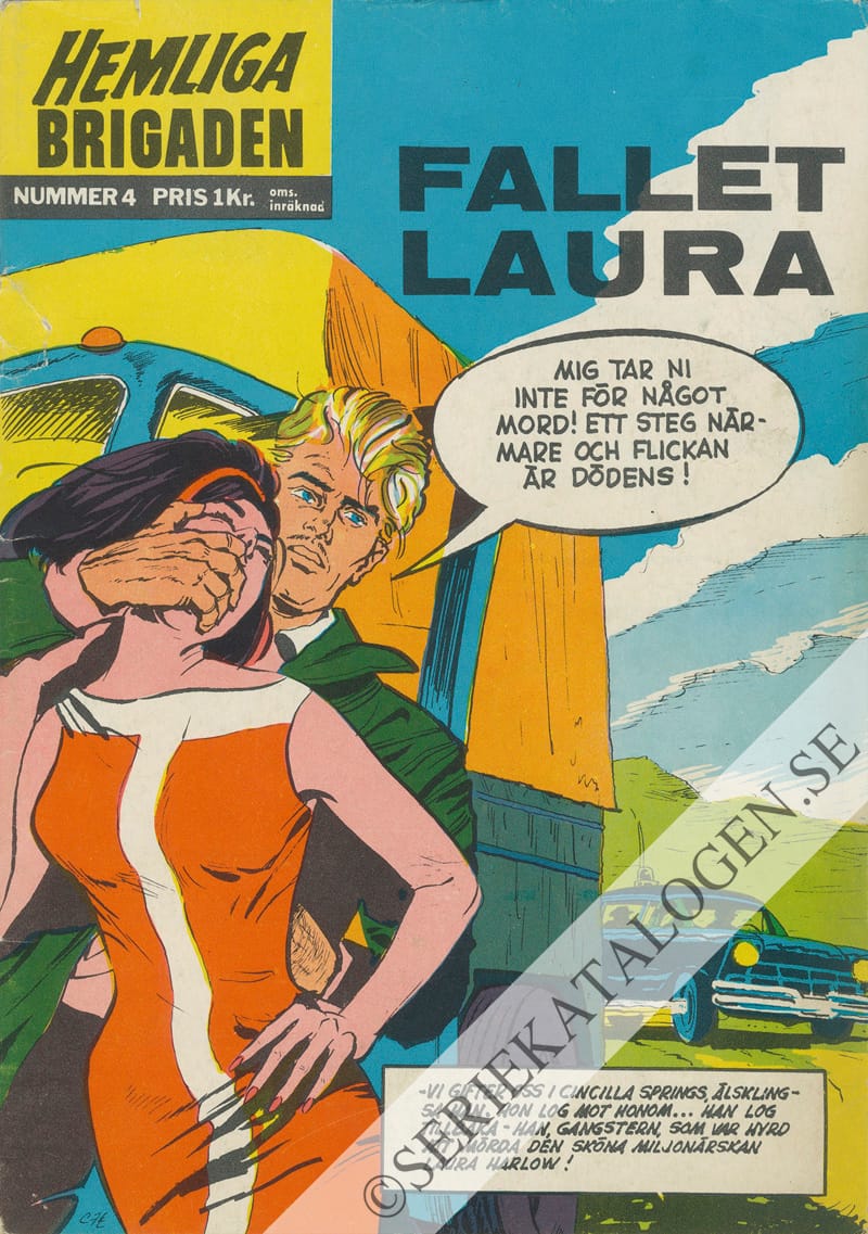 Framsida på Hemliga brigaden Fallet Laura (1965)
