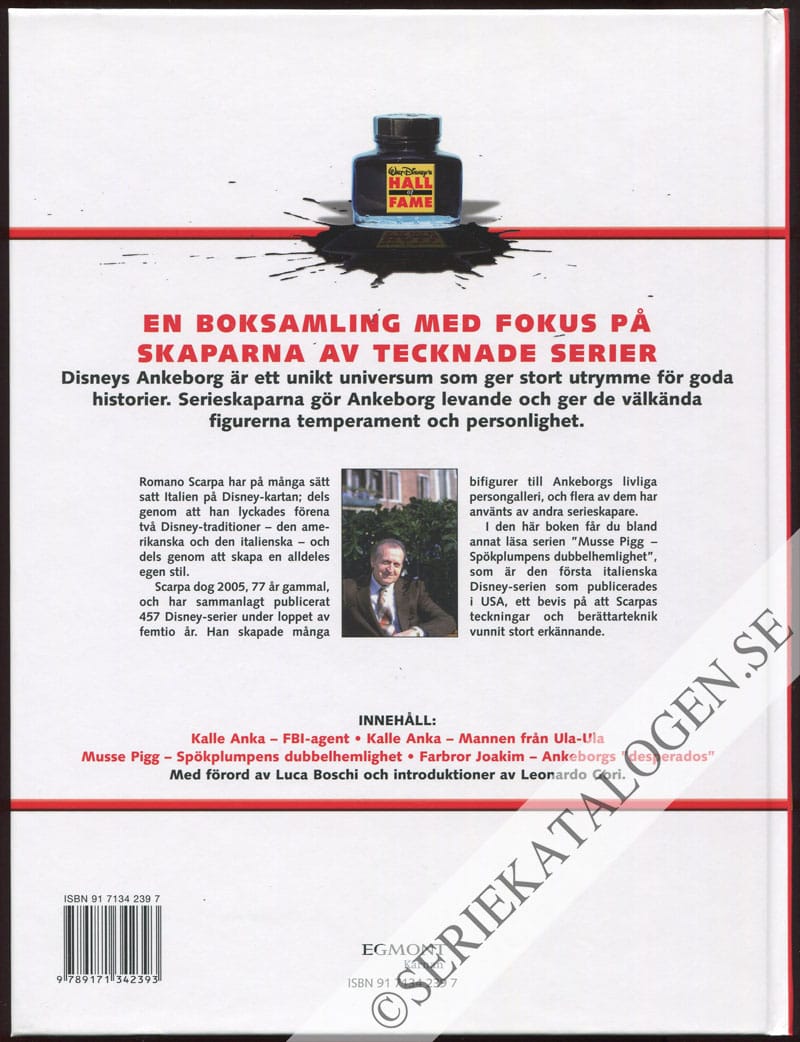 Baksida utan skyddsomslag på Romano Scarpa - bok 2 (2006)