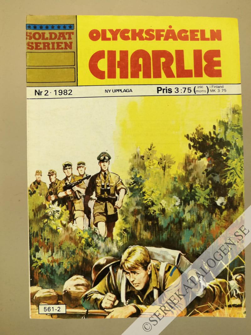 Framsida på Soldatserien #2 - Olycksfågeln Charlie (1982)