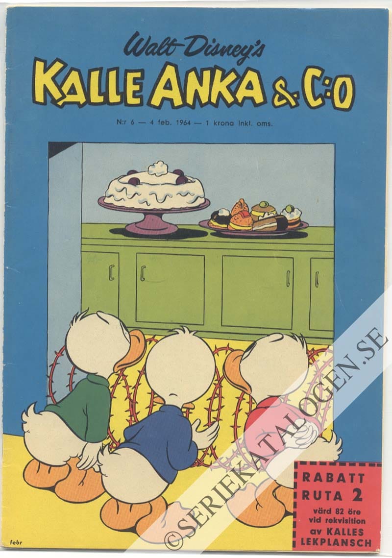 Framsida på Kalle Anka & C:o #6 (1964)