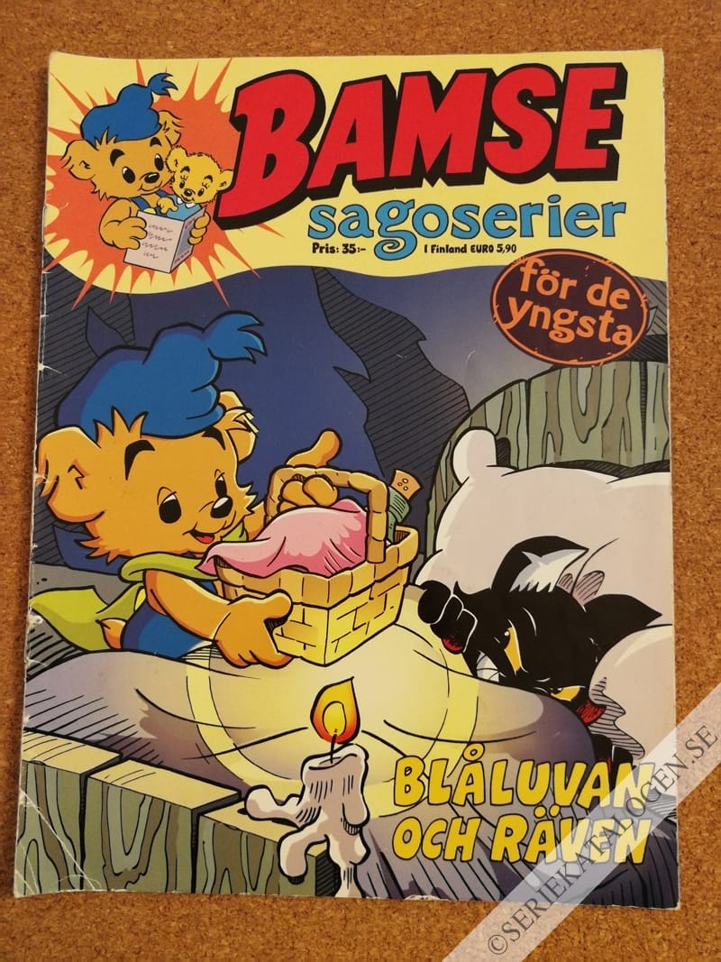 Framsida på Bamse sagoserier Blåluvan och räven (2015)