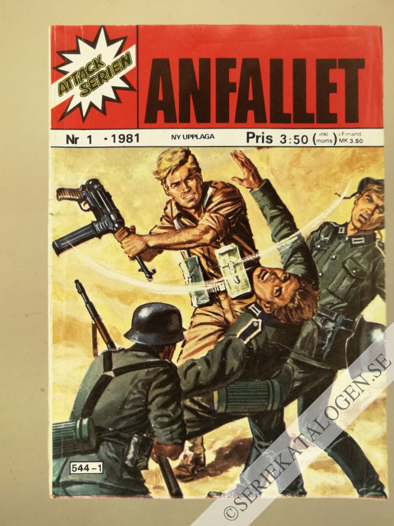 Framsida på Attackserien Anfallet (1981)
