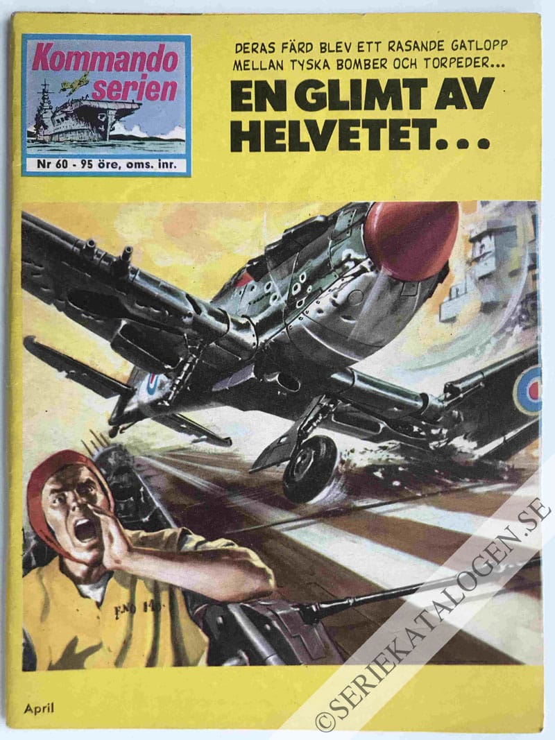 Framsida på Kommandoserien #60 - En glimt av helvetet ... (1965)