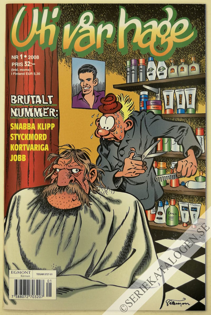 Framsida på Uti vår hage Brutalt nummer: snabba klipp, styckmord, kortvariga jobb (2008)