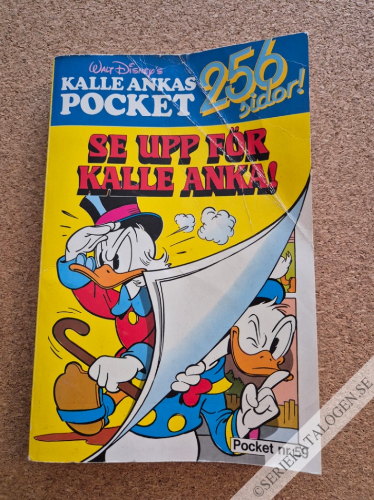 Framsida på Kalle Ankas pocket Se upp för Kalle Anka! (1984)