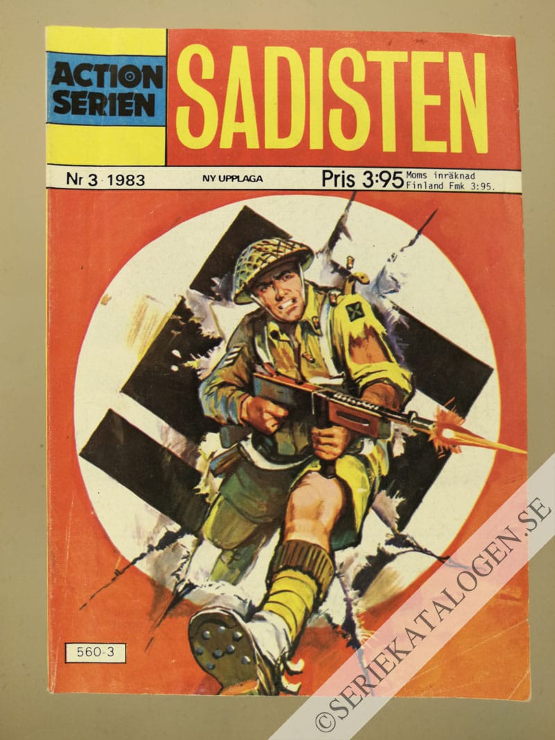 Framsida på Actionserien #3 - Sadisten (1983)
