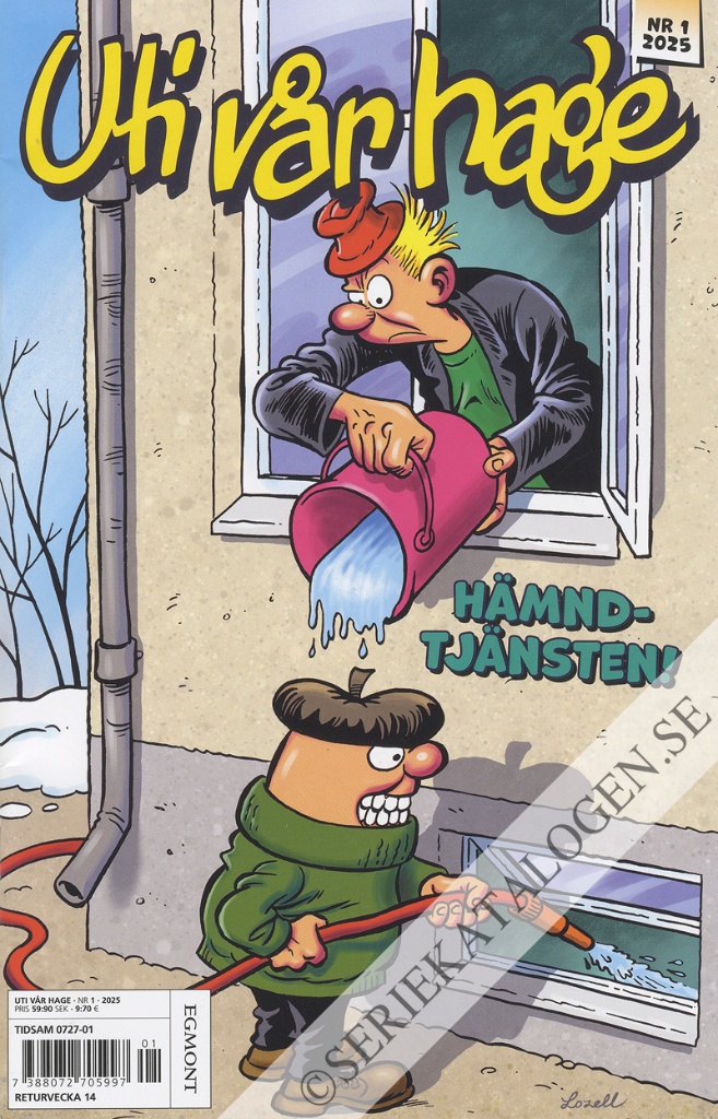 Framsida på Uti vår hage #1 - Hämndtjänsten! (2025)