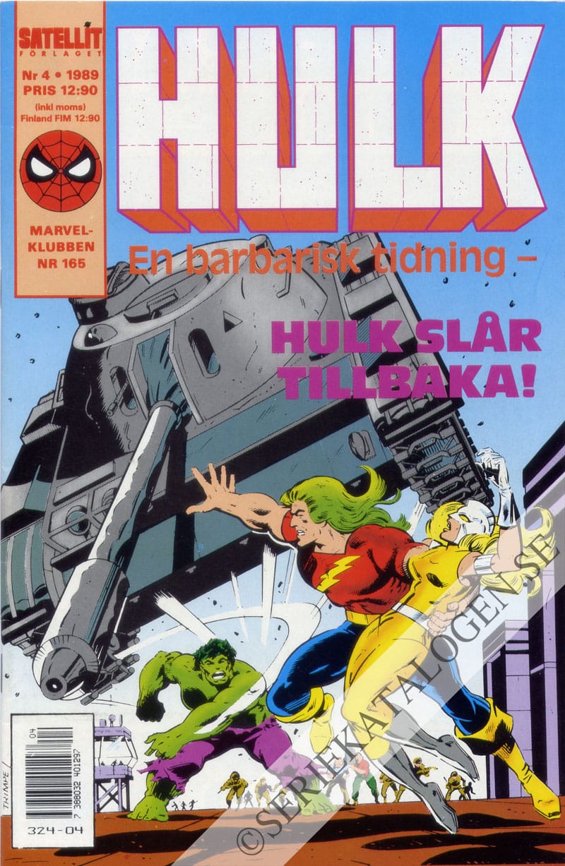 Framsida på Hulk #4 (1989)