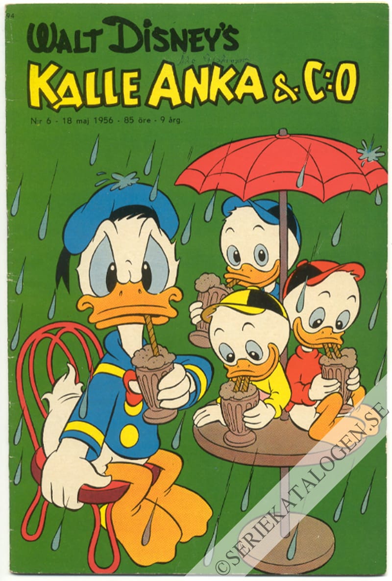 Framsida på Kalle Anka & C:o #6 (1956)