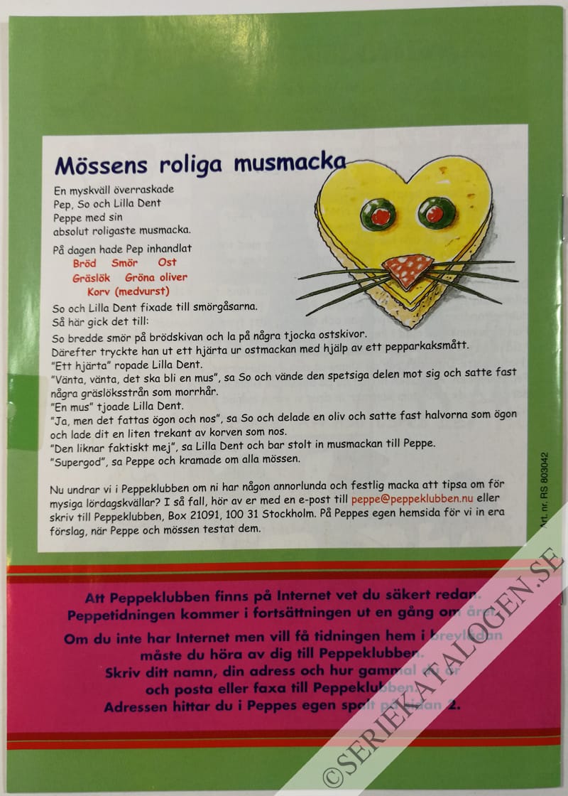 Baksida på Tandborstsamlingen som försvann! (2000)