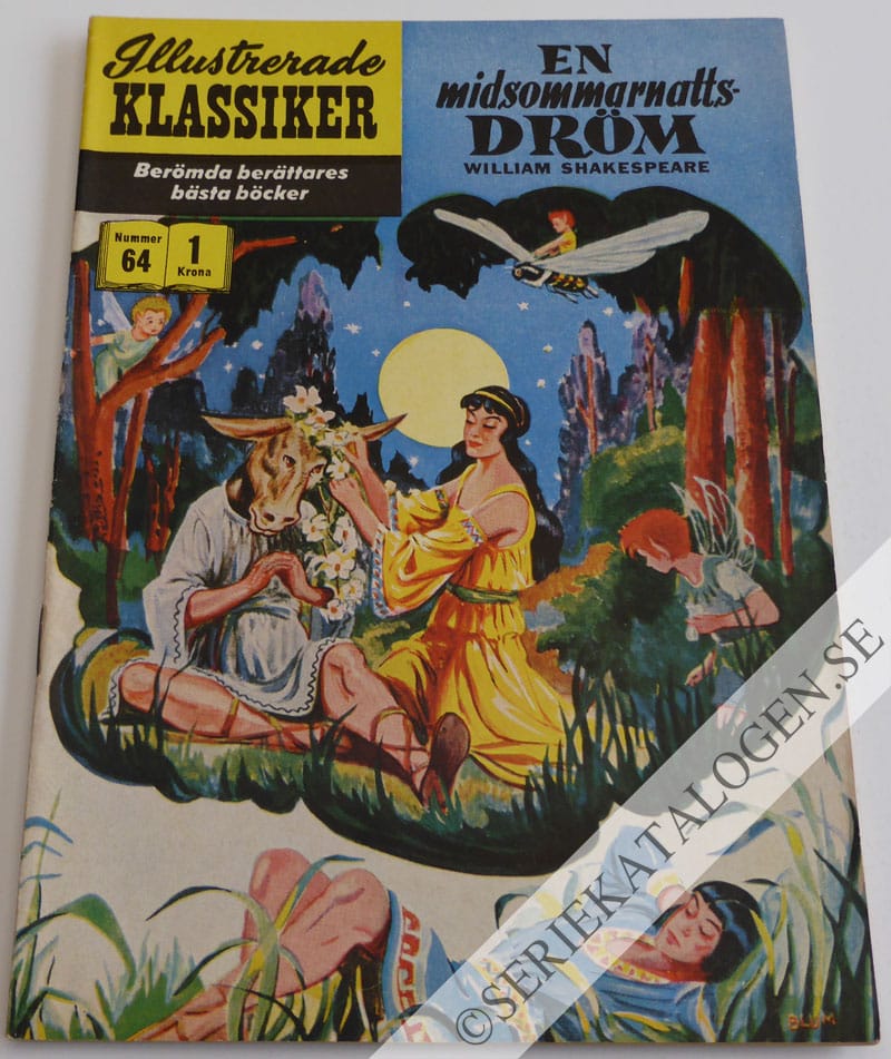 Framsida på Illustrerade Klassiker En midsommarnattsdröm (1958)