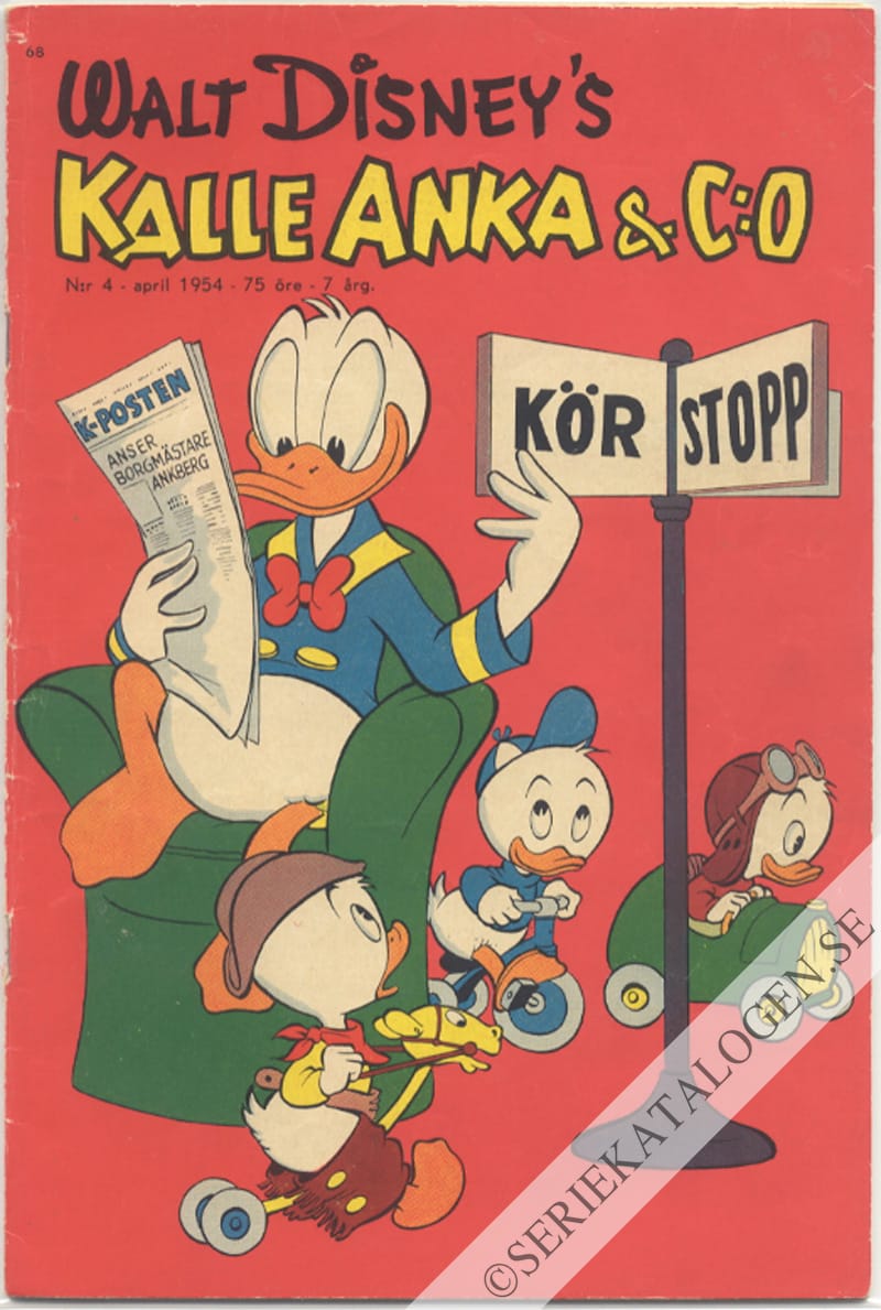 Framsida på Kalle Anka & C:o #4 (1954)