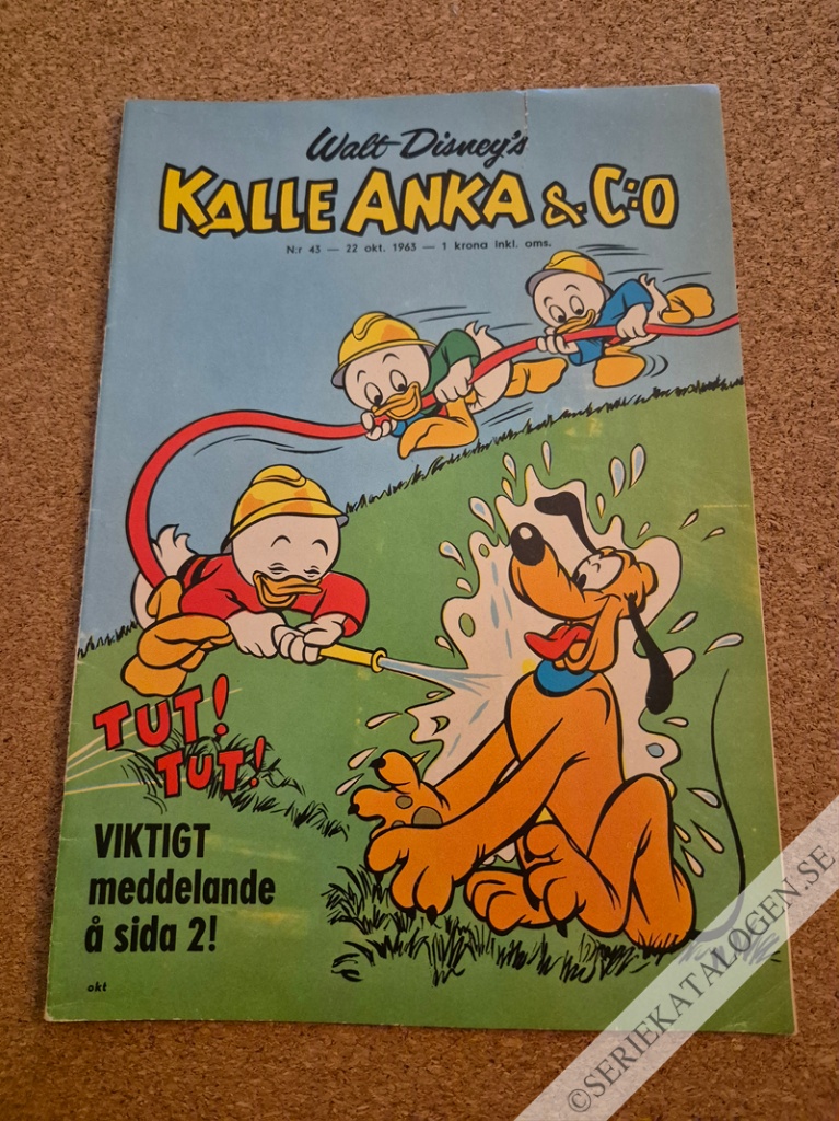 Framsida på Kalle Anka & C:o #43 (1963)