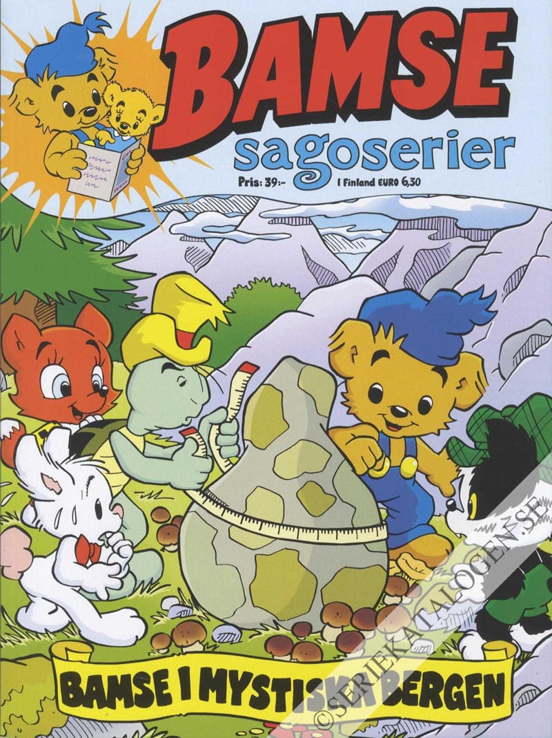 Framsida på Bamse-extra Bamse sagoserier - Bamse i mystiska bergen (2019)