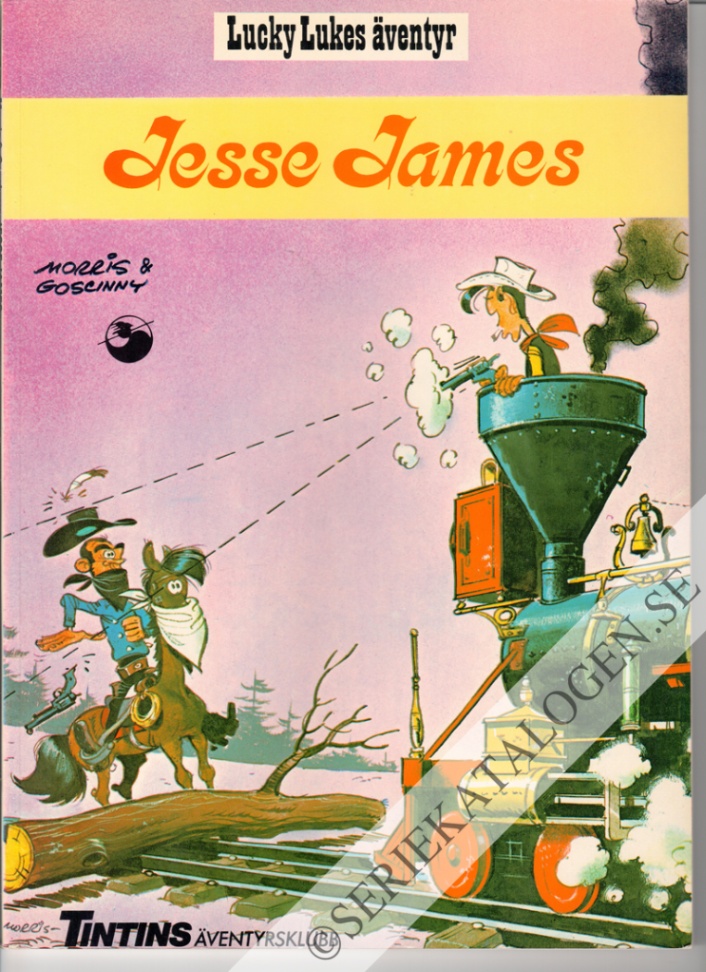 Framsida på Tintins äventyrsklubb Jesse James (1985)