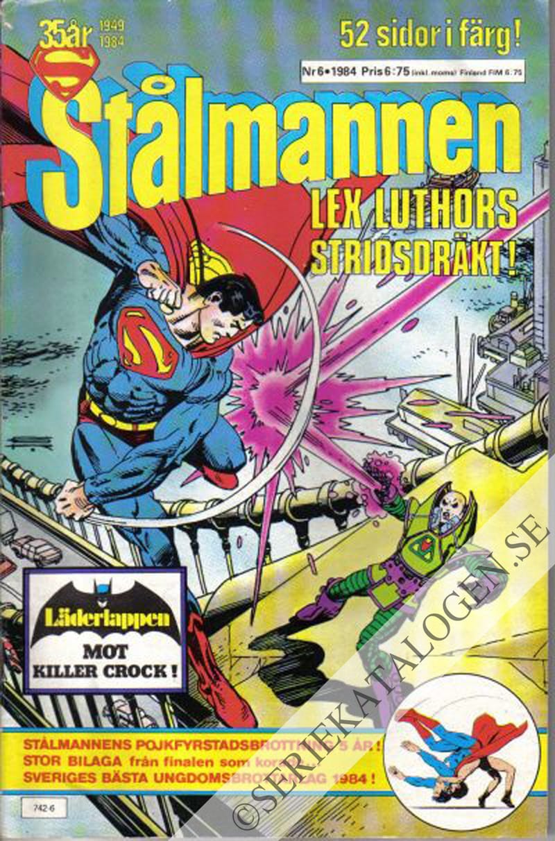 Framsida på Stålmannen #6 (1984)