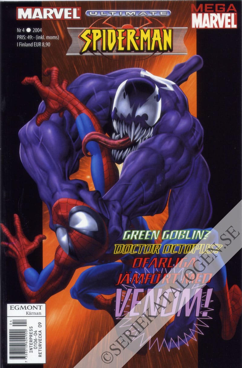 Framsida på Mega Marvel #4 - Ultimate Spider-Man (2004)