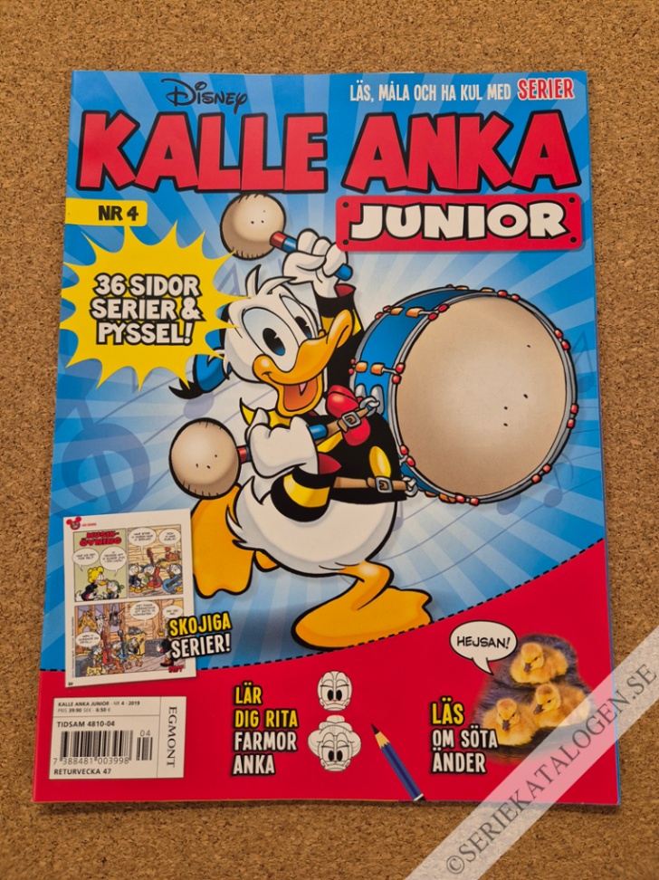 Framsida på Kalle Anka junior #4 (2019)