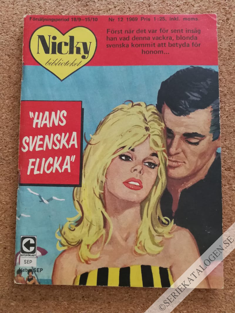 Framsida på Nicky-biblioteket Hans svenska flicka (1969)