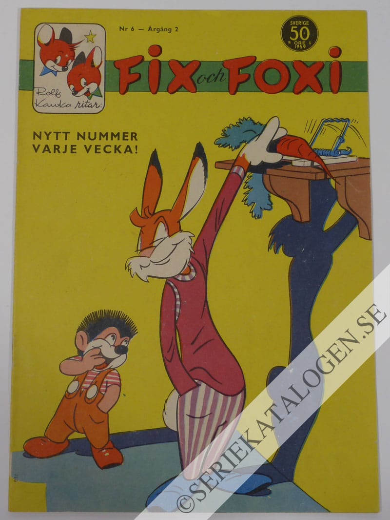Framsida på Fix och Foxi #6 (1959)