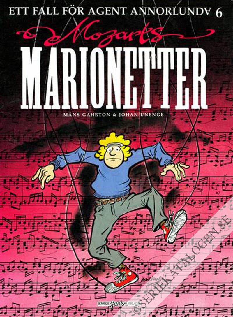 Framsida på Ett fall för Agent Annorlunda Mozarts marionetter (1990)