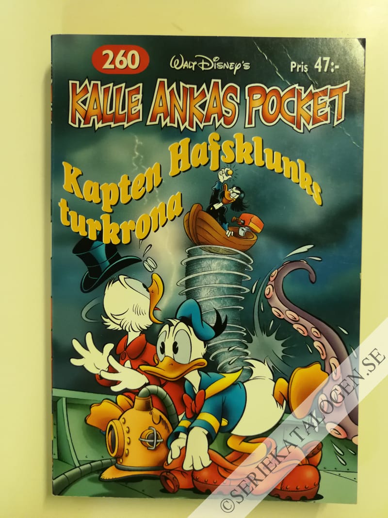 Framsida på Kalle Ankas pocket #260 - Kapten Hafsklunks turkrona (2001)