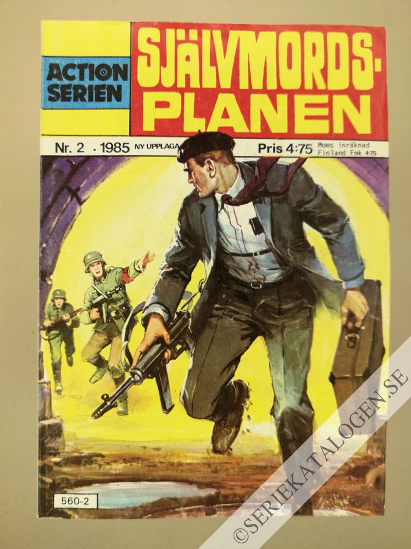Framsida på Actionserien #2 - Självmordsplanen (1985)