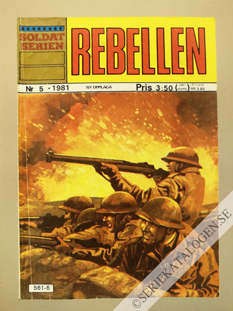 Framsida på Soldatserien #5 - Rebellen (1981)