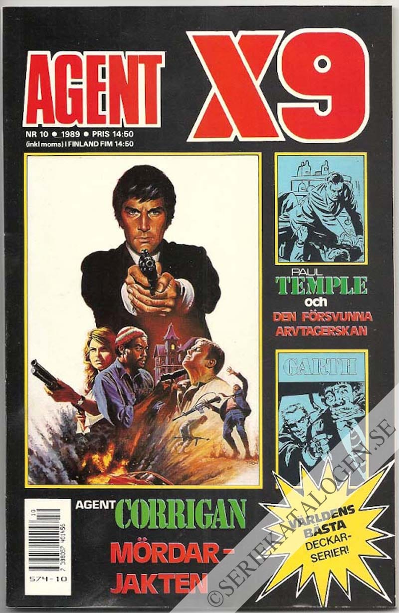 Framsida på Agent X9 #10 (1989)