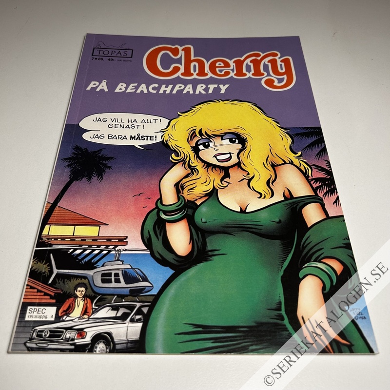 Framsida på Topas Cherry på Beachparty (1989)
