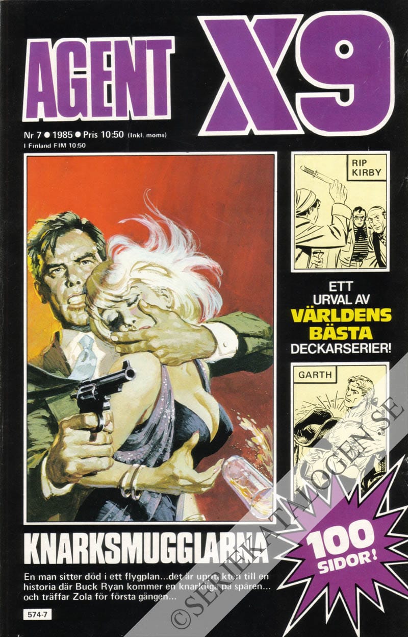 Framsida på Agent X9 #7 (1985)