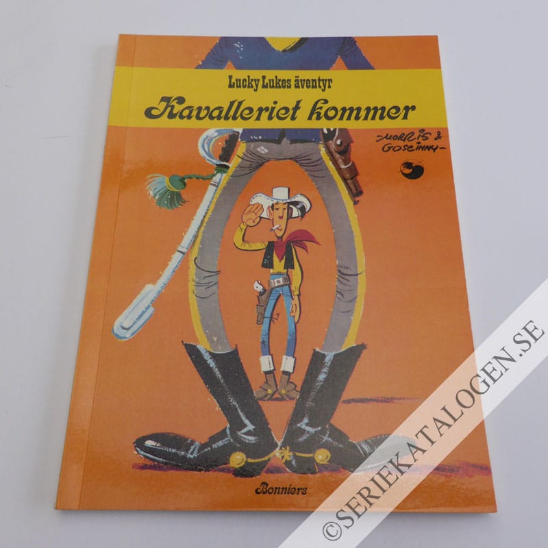 Framsida på Lucky Lukes äventyr Kavalleriet kommer (1977)
