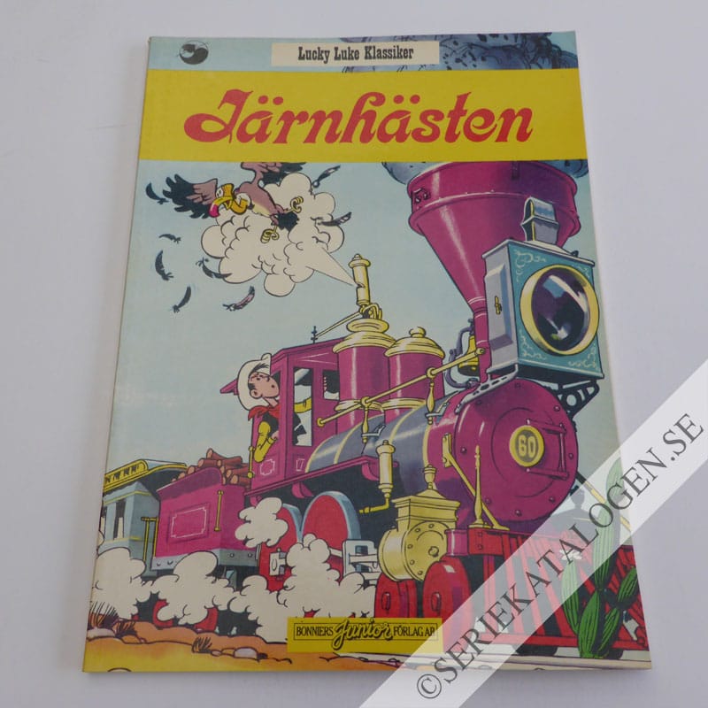 Framsida på Lucky Lukes äventyr Järnhästen (1981)