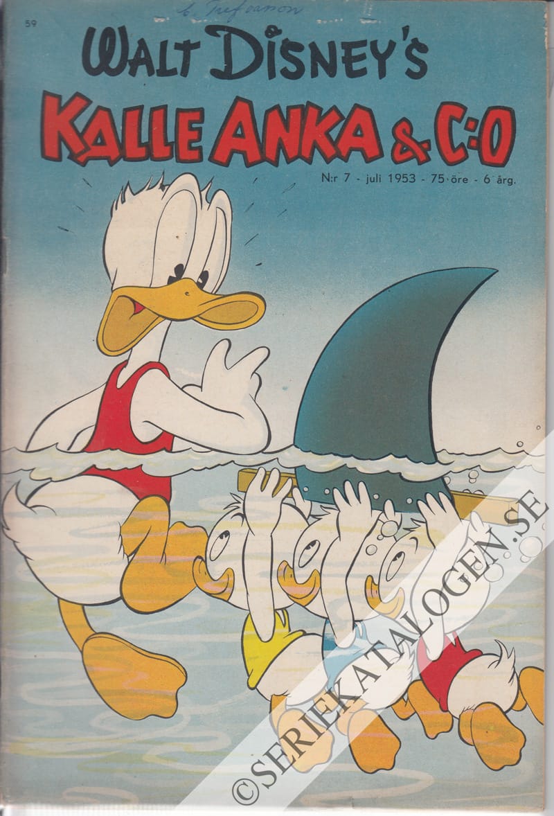 Framsida på Kalle Anka & C:o #7 (1953)