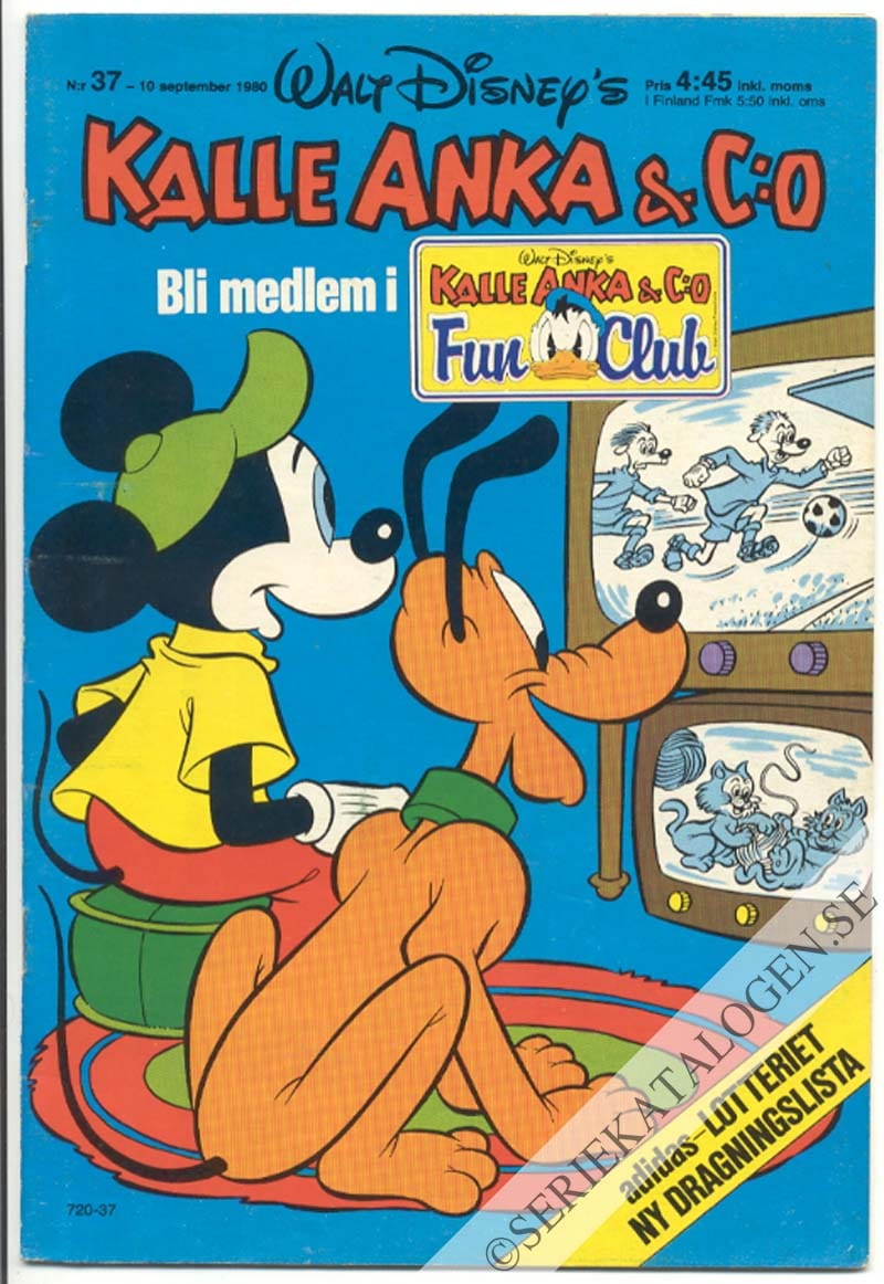Framsida på Kalle Anka & C:o #37 (1980)