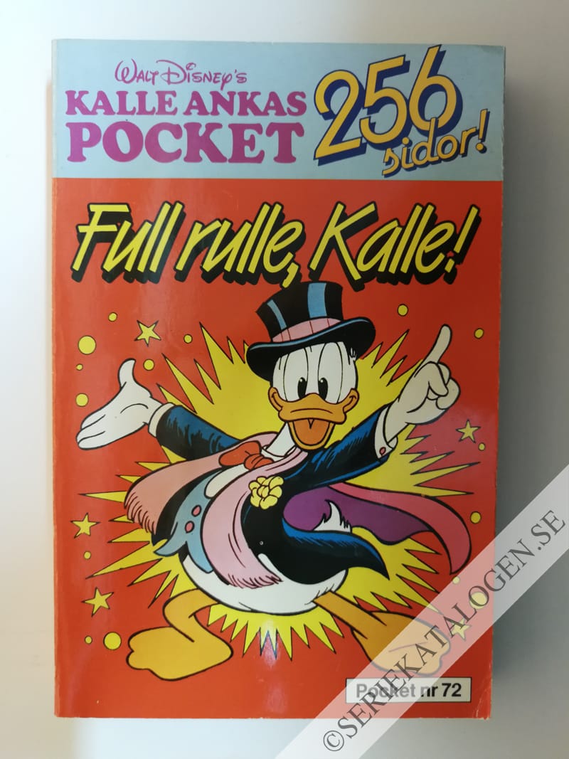 Framsida på Kalle Ankas pocket Full rulle, Kalle! (1986)